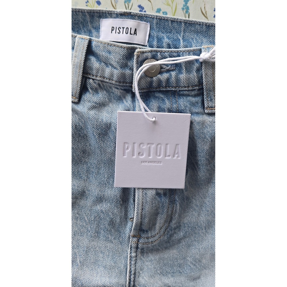 Pistola‎ Ally High Rise Vintage Ankle Distressed Jeans Scholar Blue 26 NEW - Picture 5 of 8